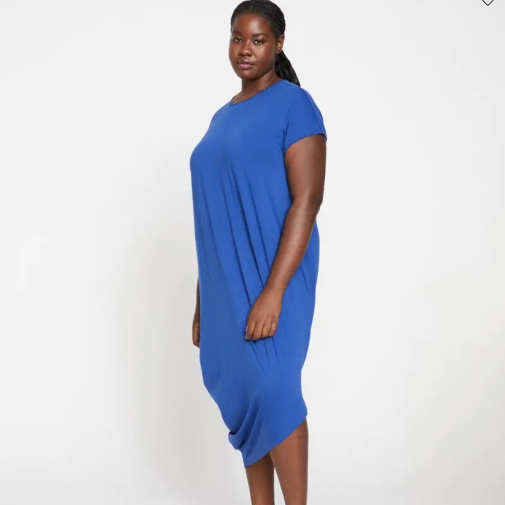 NWT Universal Standard Iconic Geneva Dress 4XS Petite lapis blue